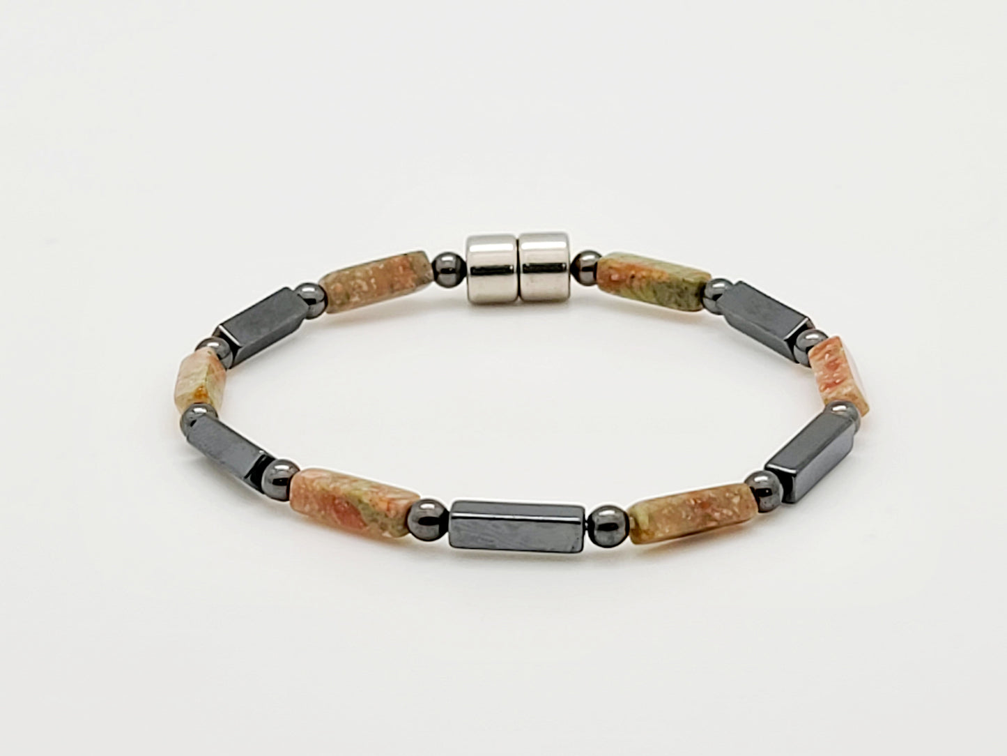 Autumn Jasper with Hematite Rectangle