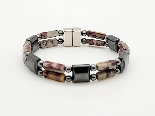 Artistic Stone with Hematite Square