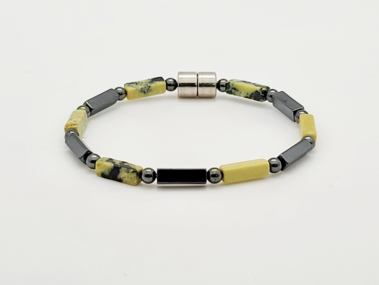 Yellow Turquoise with Hematite