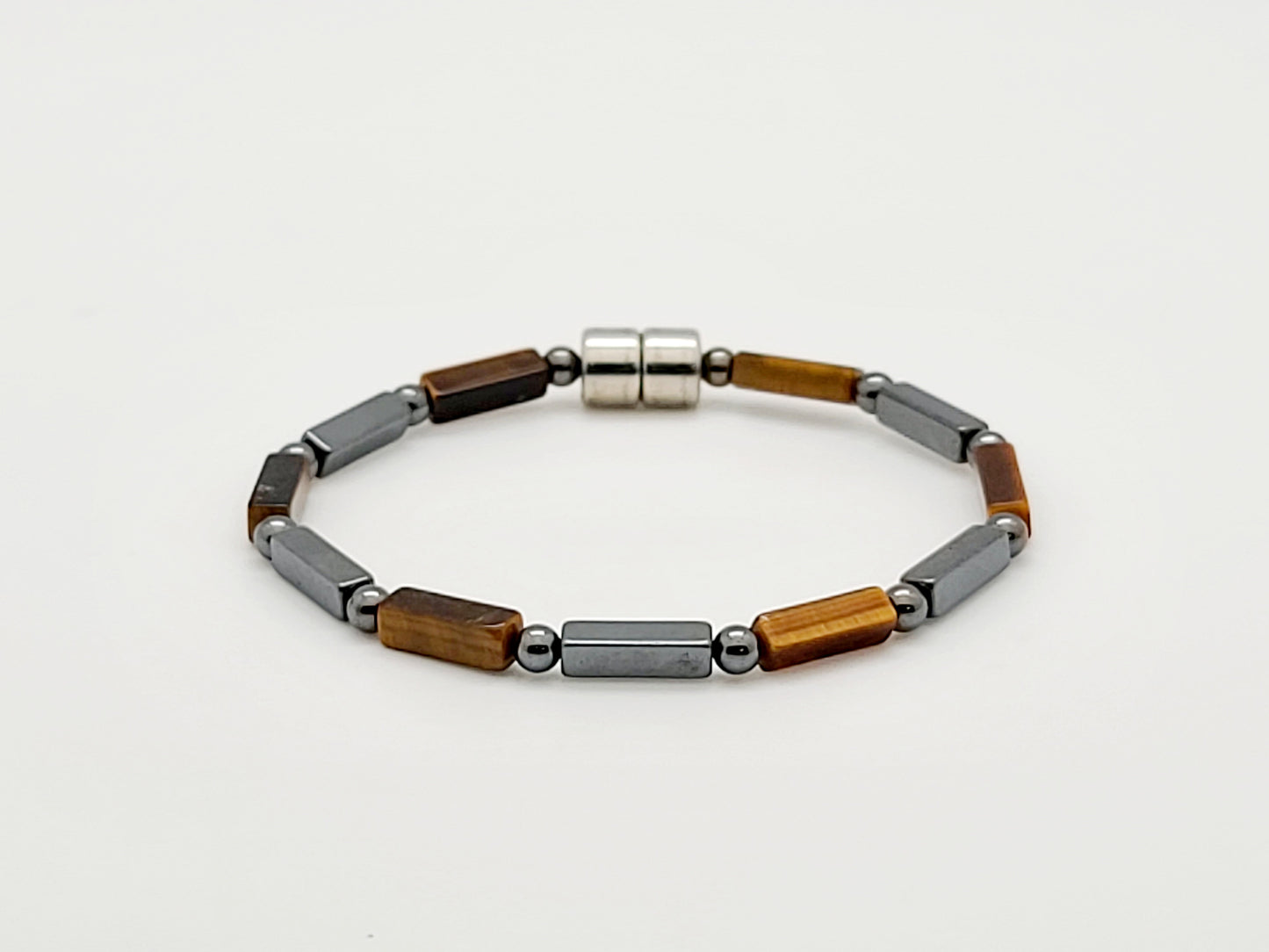 Tiger's Eye with Hematite Rectangle